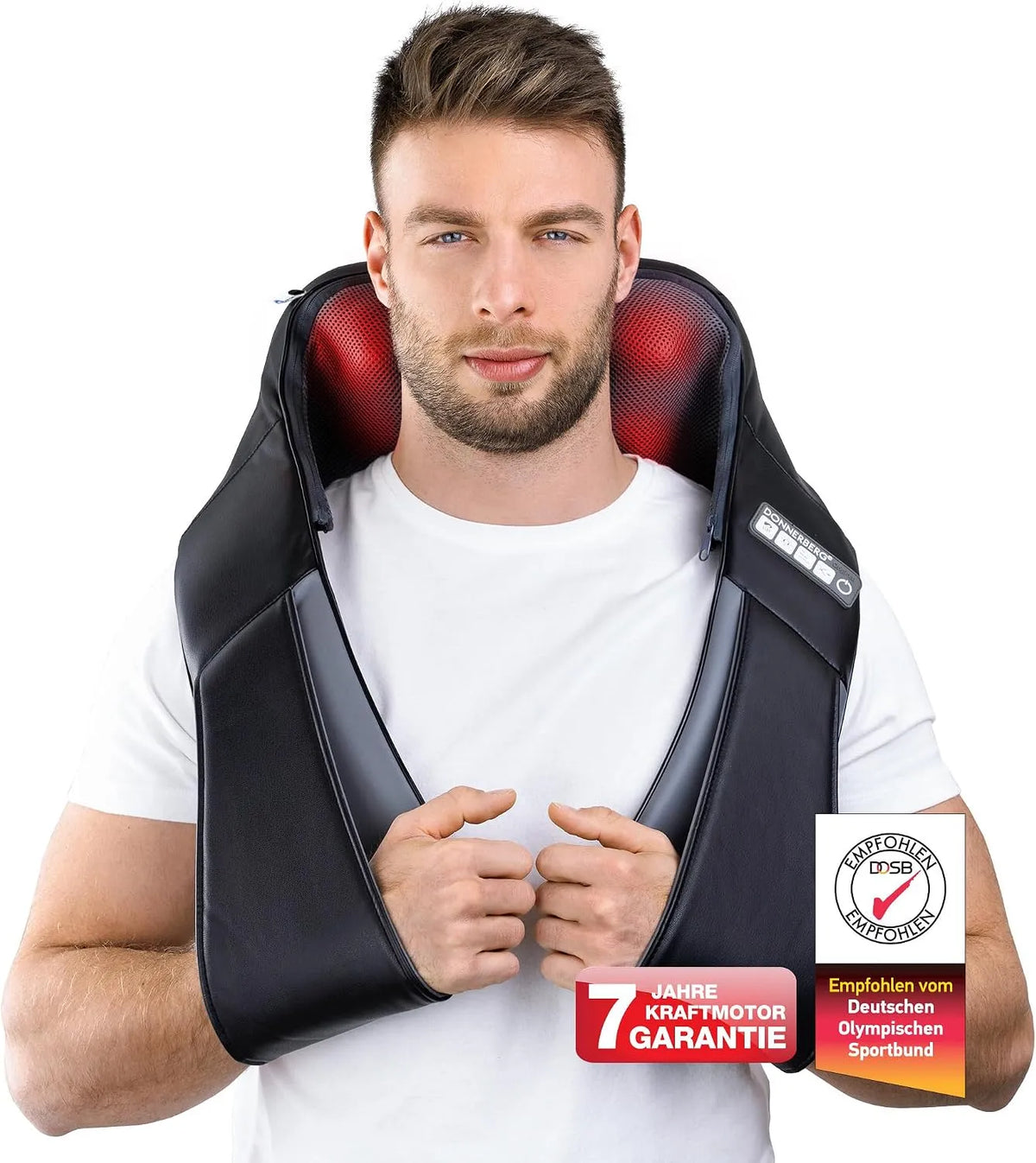 Rückenmassagegerät, Nackenmassagegerät, Massageapparat für Nacken und Rücken, Wärmefunktion