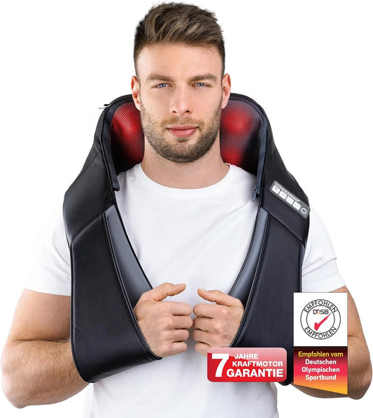 Rückenmassagegerät, Nackenmassagegerät, Massageapparat für Nacken und Rücken, Wärmefunktion