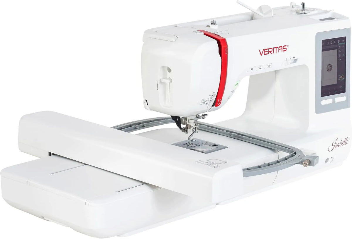 I 746 Computer-Nähmaschine, Fadenabschneider, Stickmaschine, elektrische Nähmaschine, Stickautomat, Touch-Bedienung, 746 Programme, Weiß, VERITAS