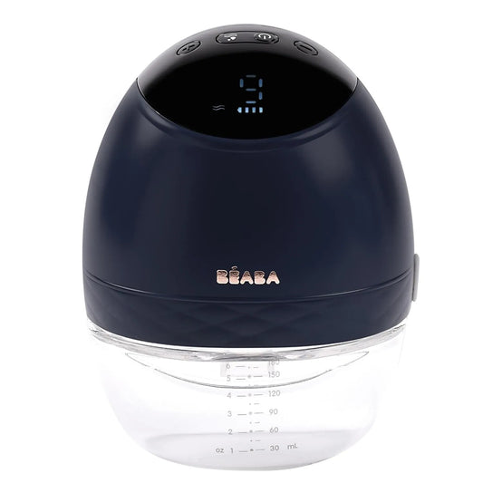 Milchpumpe, elektrische Stillpumpe, Timer, USB, Blau, Großes Fassungsvermögen 180mL, 3 Modi, 9 Stufen, 0 Wellen, 6 Sitzungen, BÉABA, USB C Ladegerät