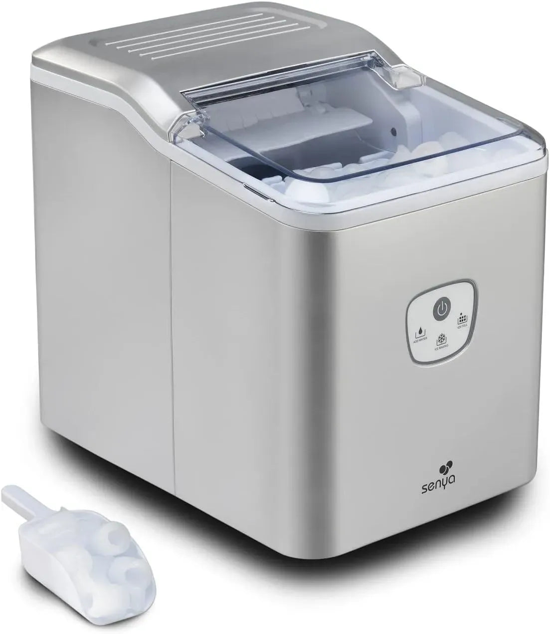 Eiswürfelmaschine, 1,6 L, 120 W, SENYA SYCP-IM002 kg/24, Silber, 12 Stunden, Behälter 1,6 l