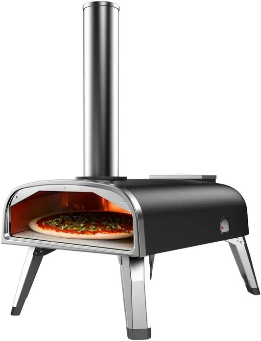 Elektrischer Pizzaofen, LIVIN', tragbar, Outdoor, Camping, Edelstahl, Mobiler Mit Pizzastein & Anderen Zubehörteilen, Tragbarer, Die Outdoor-Küche